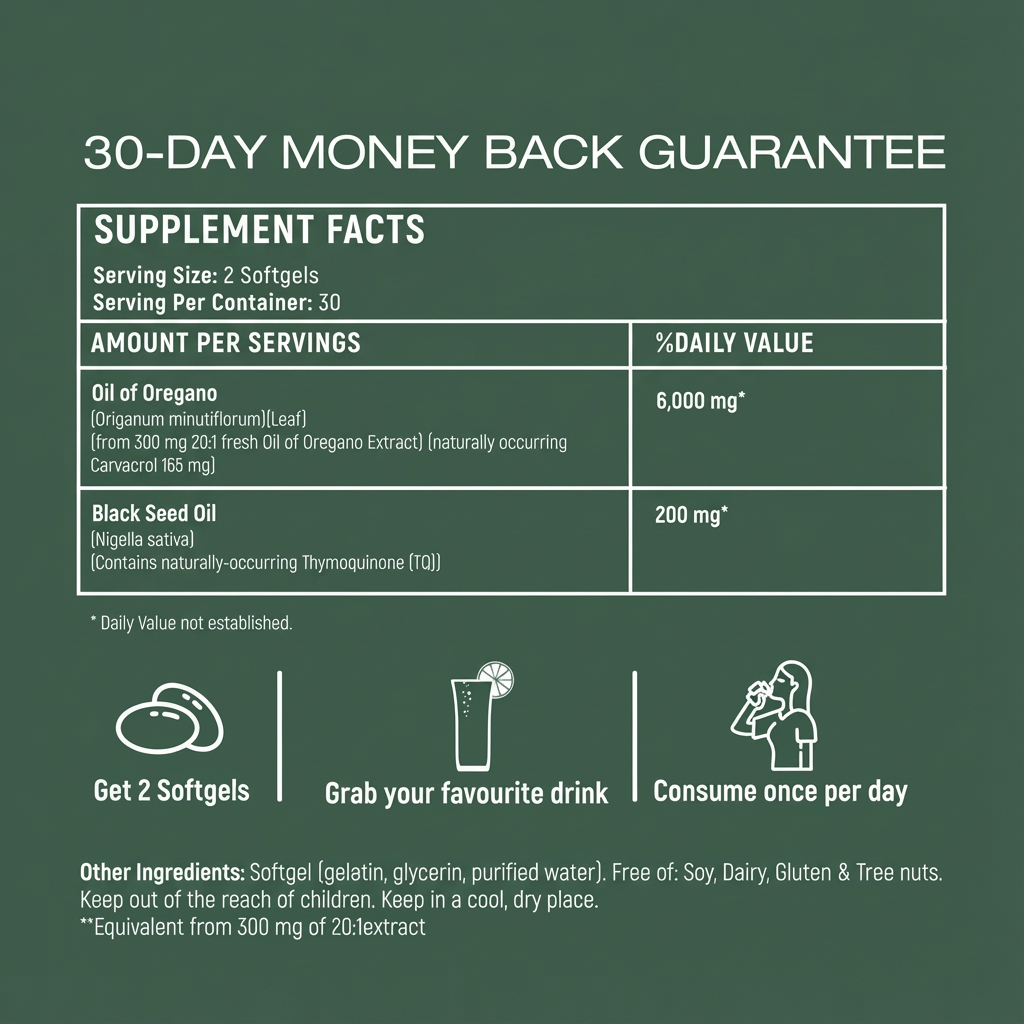 Oil of Oregano + Black Seed Oil