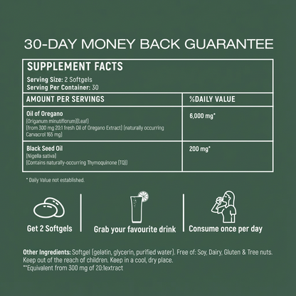 Oil of Oregano + Black Seed Oil